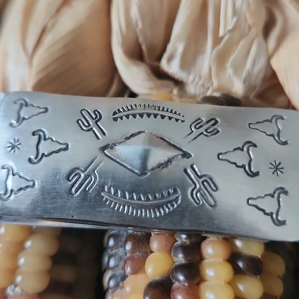 Cool Native American Navajo Hand Stamped Money Clip 🩶🌵🐂💰